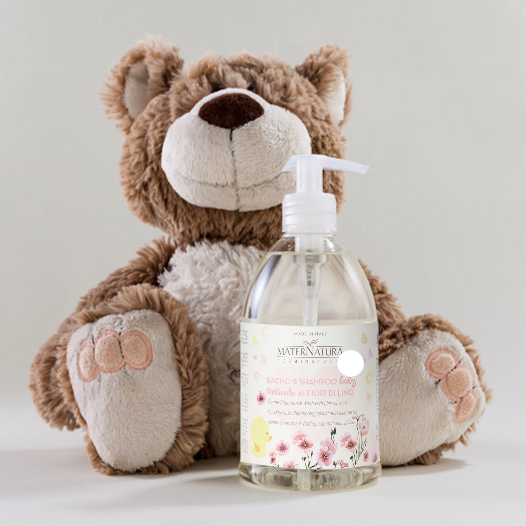 Baby Gentle shampoo & bodywash met vlasbloemen, 500ml - Afbeelding 3